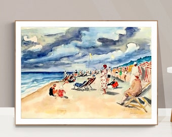 Henri Lebasque: La Plage de Deauville Fine Art Print