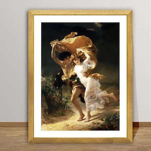 The Storm by Pierre-Auguste Cot Fine Art Print - Fantastic Art, Figurative Art, Lovers Artwork, Wall Decor