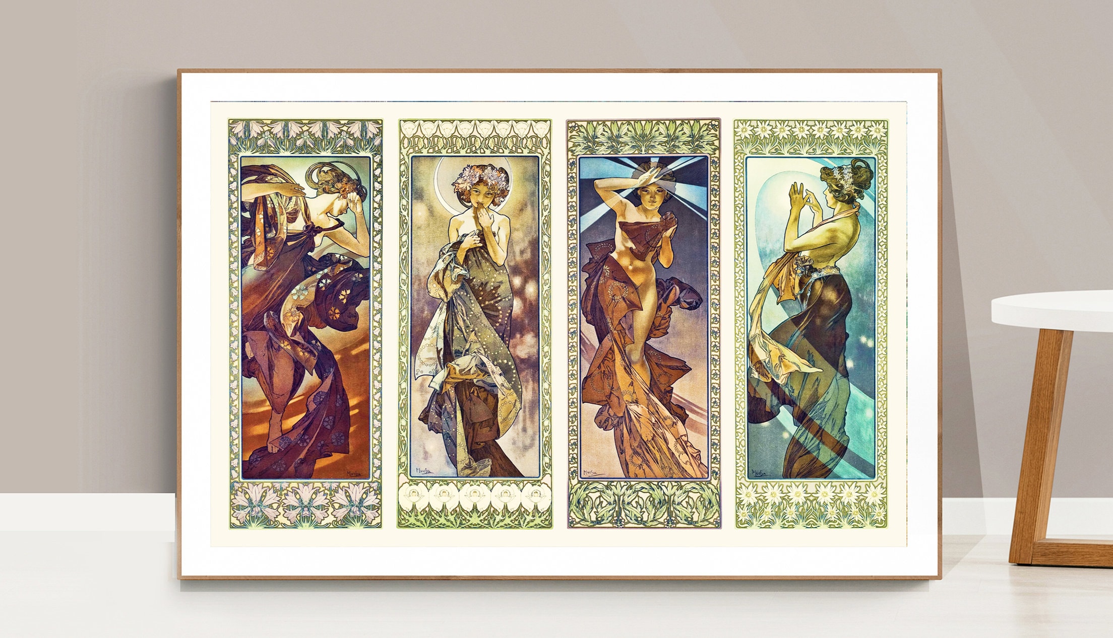 Alphonse Mucha アルフォンス・ミュシャ「明けの明星」 額装品 保証書付き】Alphonse Mucha アルフォンス・ミュシャ「宵の明星