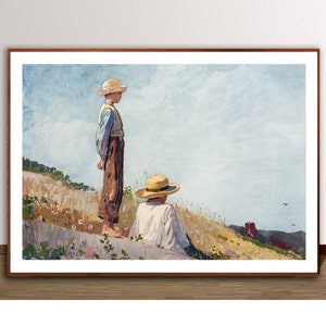 The Blue Boy di Winslow Homer Fine Art Print - Carta per poster o stampa su tela / Idea regalo / Decorazione da parete