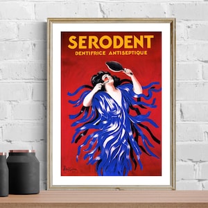 Vintage Serodent Dentifrice Antiseptique Advertisement (1928) Art Print - Reproduction of a Retro Artwork, Decorative Purposes Wall Decor