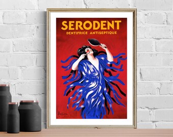 Vintage Serodent Antiseptique Ad Print (1928): Retro Wall Decor