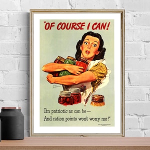 Of Course I Can Vintage Food and Drink Poster - Kitchen Decor / Gift Idea / Wall Decor