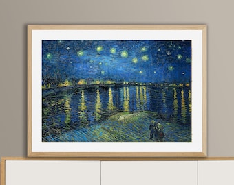 Van Gogh Starry Night Over The Rhone Fine Art Print - Canvas or Poster
