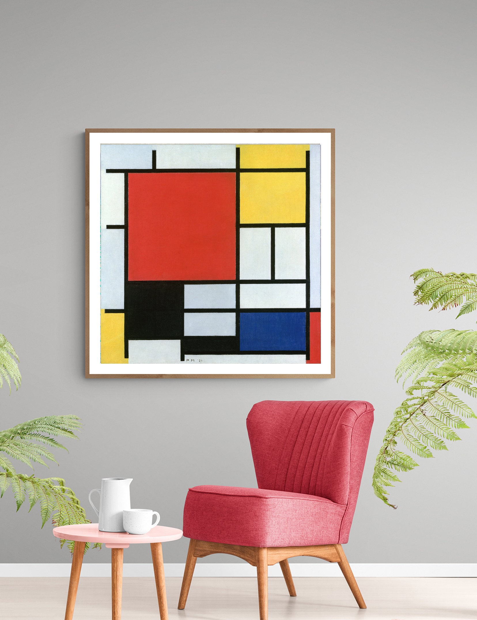 Composition en Rouge Jaune Bleu et Noir by Piet Mondrian | Etsy