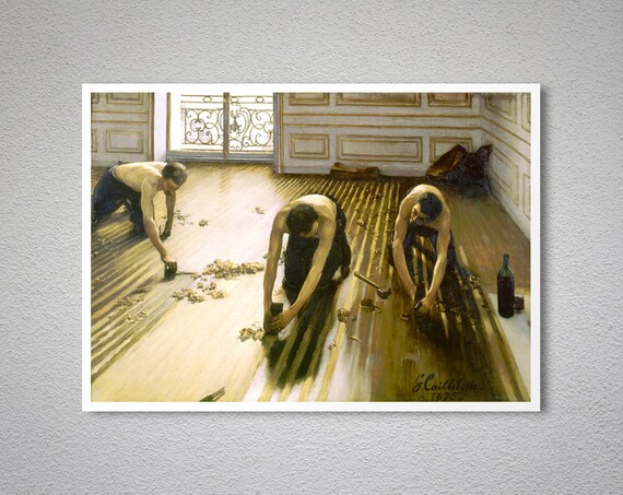 The Floor Scrapers By Gustave Caillebotte Fine Art Print Poster Paper Sticker Or Canvas Print Gift Idea