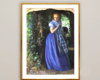 April Love by Arthur Hughes Fine Art Print - Poster Paper or Canvas Print / Wall Decor