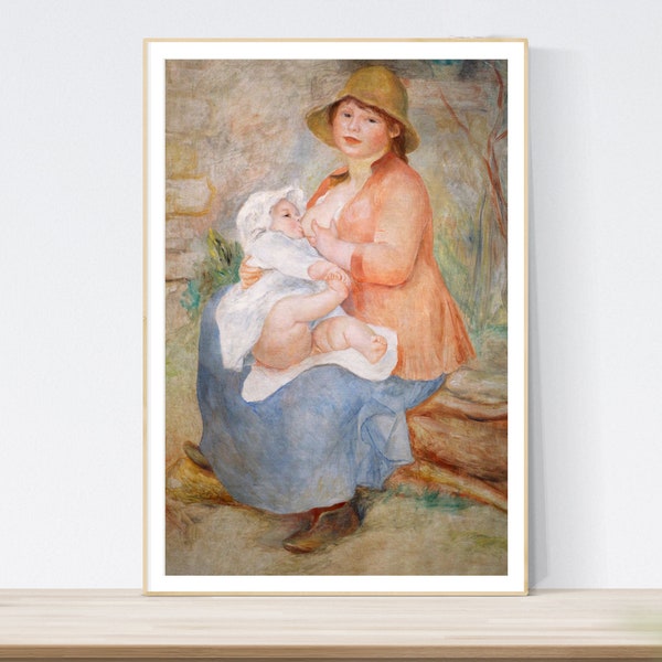 Maternita by Pierre Auguste Renoir Fine Art Print - Poster Paper or Canvas Print / Gift Idea / Wall Decor