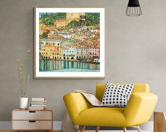 Malcesine Sul Lago di Garda by  Gustav Klimt Fine Art Print - Landscape Painting / Gift Idea / Wall Decor