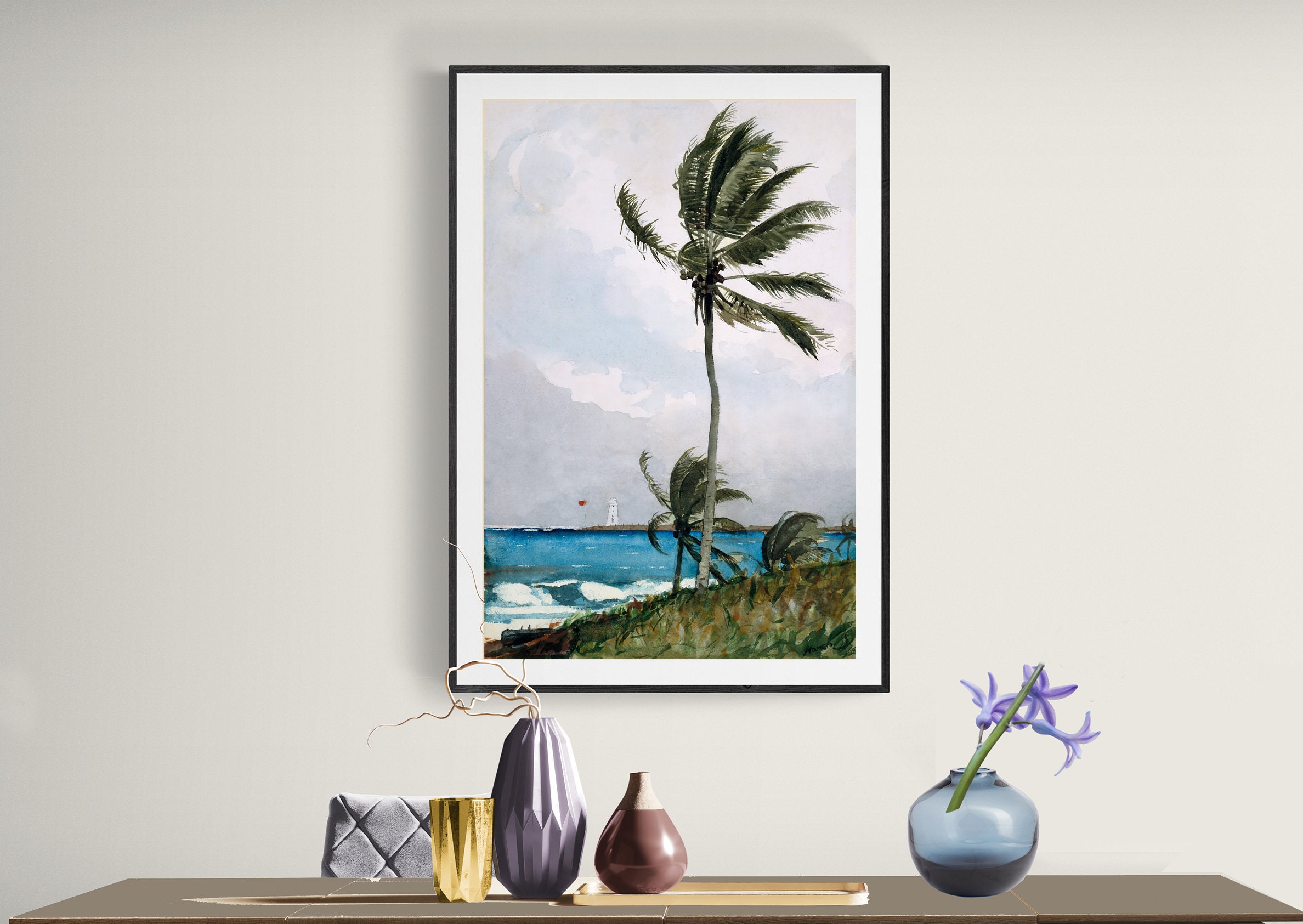 Palm Tree Nassau by Winslow Homer Fine Art Print Poster | Etsy