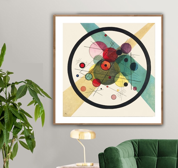 Circles in Circle by Wassily Kandinsky, Fine Art Print, Modern Artwork,  Expressionist Poster, Abstract Wall Décor, Geometric Wall Art 