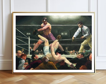 Dempsey and Firpo Boxing Art Print by George Bellows