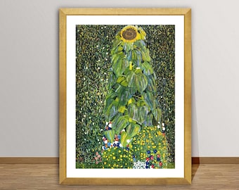 The Sunflower by Gustav Klimt Fine Art Print - Botanical Art / Gift Idea / Wall Decor