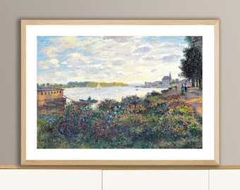 クロード・モネ作「セーヌ川の秋、アルジャントゥイユ」ポスター