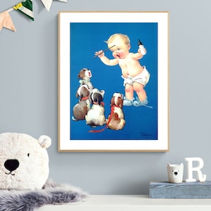Happy Days are Here Again by Charles Twelvetrees Fine Art Print - Nursery Art, Kids Room Decor, Gift Idea