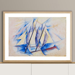 Sailing Boats by Charles Demuth Fine Art Print - Poster Paper or Canvas Print / Gift Idea / Wall Decor