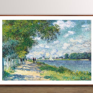 The Seine at Argenteuil by Claude Monet Fine Art Print - Poster Paper or Canvas Print / Wall Decor