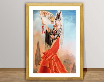 Carmen Flamenco Dancer Art Print by Brunelleschi