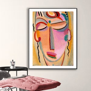 Meditazione di Alexej von Jawlensky Fine Art Print - Carta per poster o stampa su tela / Idea regalo / Decorazione da parete