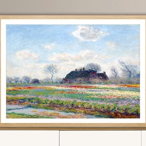 Champs de tulipes à Sassenheim par Claude Monet Fine Art Print - Poster Paper or Canvas Print / Gift Idea / Wall Decor