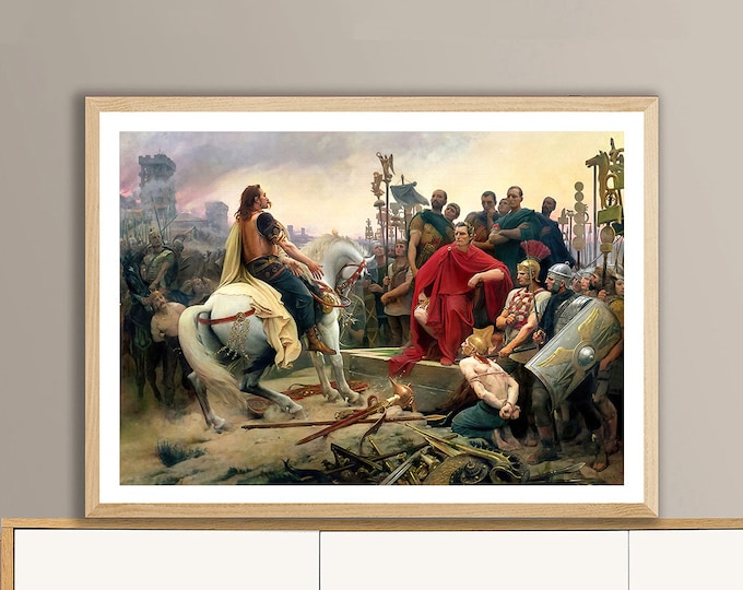 Featured listing image: Vercingetorix Surrender to Julius Caesar: Royer Fine Art Print