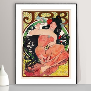 Vintage Papier a Cigarettes Job Advertisement (1898) Art Print - Reproduction of a Retro Artwork, Decorative Purposes Wall Decor