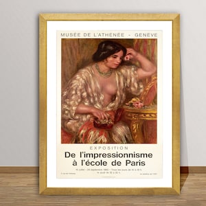 Pierre Auguste Renoir Musee de L&#39;Athenee, Geneve Exhibition Poster - Exposition Print / Gift Idea / Wall Decor
