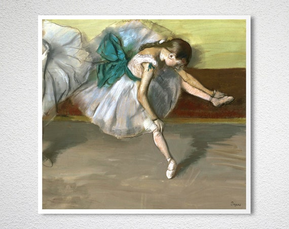 エドガー・ドガの靴下をなおす踊り子/布キャンバス高級複製名絵画/印象派デッサン エドガー・ドガの靴下をなおす踊り子/布キャンバス高級複製名