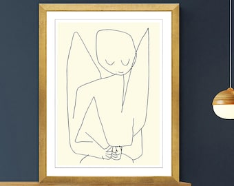 Paul Klee Forgetful Angel Print: Abstract Fine Art, Wall Decor