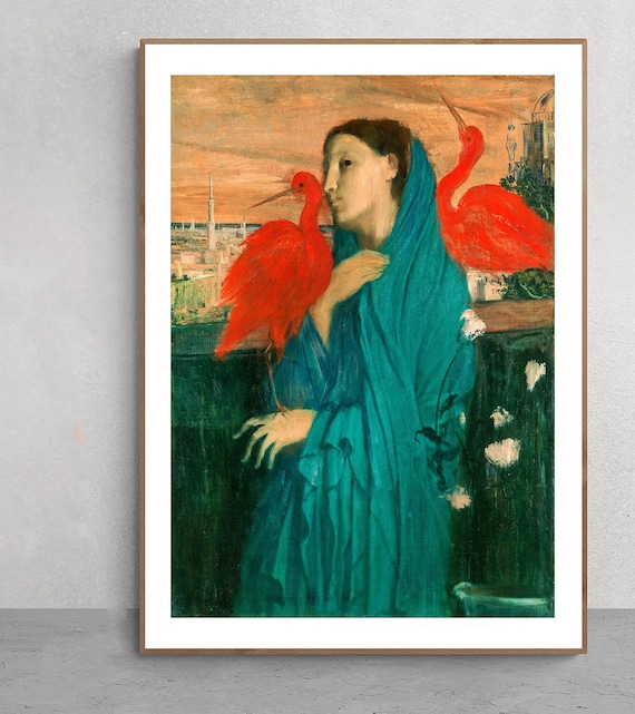 Edgar Degas Print: Young Woman with Ibis, Fine Art Reproduction
