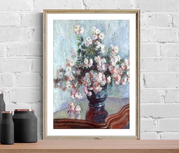 モネの菊の版画：印象派の花の静物画 - Etsy 日本