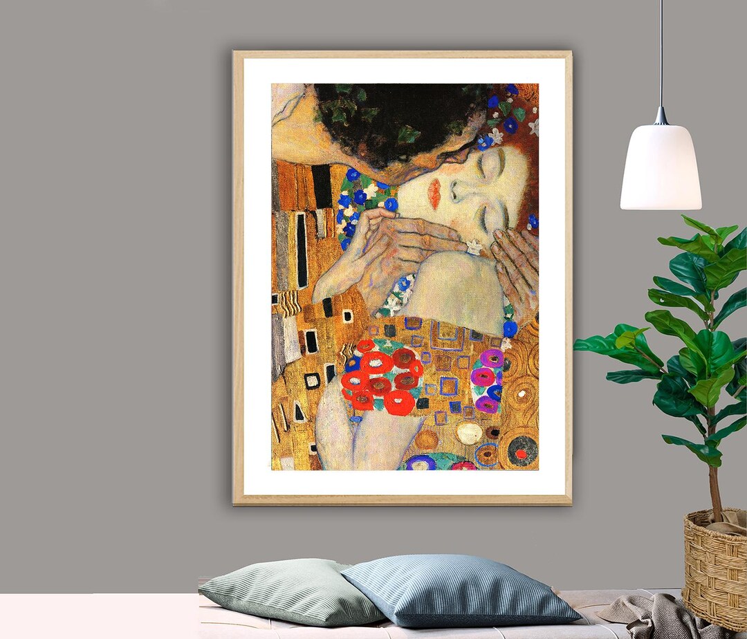 Gustav Klimt's the Kiss Fine Art Print: Love & Romance Poster - Etsy