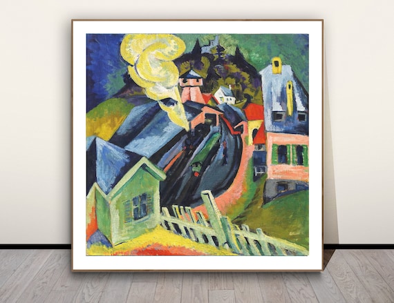 Ernst Ludwig Kirchner Bahnhof Konigstein Print - Expressionist