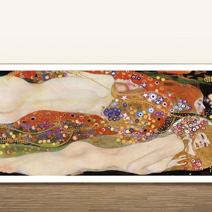 Water Serpents by Gustav Klimt Fine Art Print - Mythological Art, Art Nouveau Art, Gift Ideas, Wall Decor
