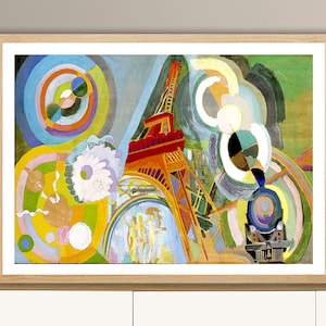 Air, Fer et Eau, Etude by Robert Delaunay, Fine Art Print, Divisionist Artwork, Cubist Painting, Abstract Wall Décor