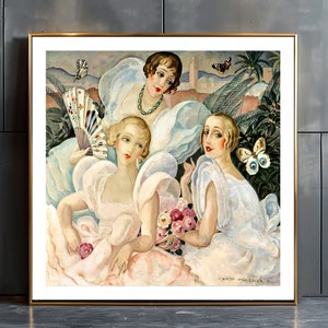 Les Femmes Fatales by Gerda Wegener Fine Art Print - Figurative Painting / Gift Idea / Wall Decor