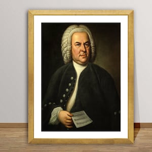 Johann Sebastian Bach by Elias Gottlob Haussman Fine Art Print - Classical Music Artwork  / Gift Idea / Wall Decor