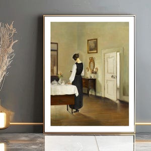 In the Dining Room by Carl Vilhelm Holsøe Fine Art Print - Interior Painting / Gift Idea  / Wall Decor