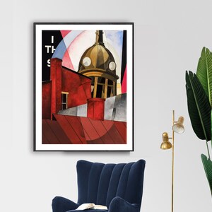 Welcome to Our City by Charles Demuth Fine Art Print, Precisionist Poster, Cityscape Painting, Colorful Wall Décor, Modern Artwork