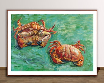 ゴッホ「二匹のカニ」版画：動物画 - Etsy 日本