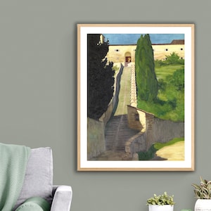 I gradini del Convento di San Marco, Perugia di Felix Vallotton - Poster su carta o stampa su tela / Idea regalo / Decorazione da parete