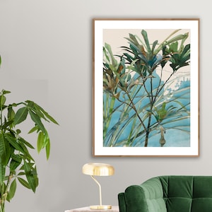 Branches et feuilles avec silhouette de maisons par Augusto Giacometti Fine Art Print, Botanical Wall Art, Flowers Artwork, Nature Painting