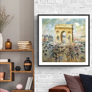 L&#39;Arc de Triomphe, La Place de L&#39;Etoile by Gustave Loiseau, Fine Art Print, Impressionist Poster, Cityscape Painting, Paris Artwork