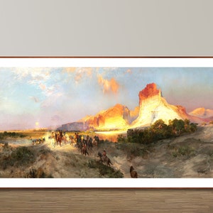 Green River Cliffs Wyoming by Thomas Moran Fine Art Print - Poster Paper or Canvas Print / Gift Idea / Wall Decor