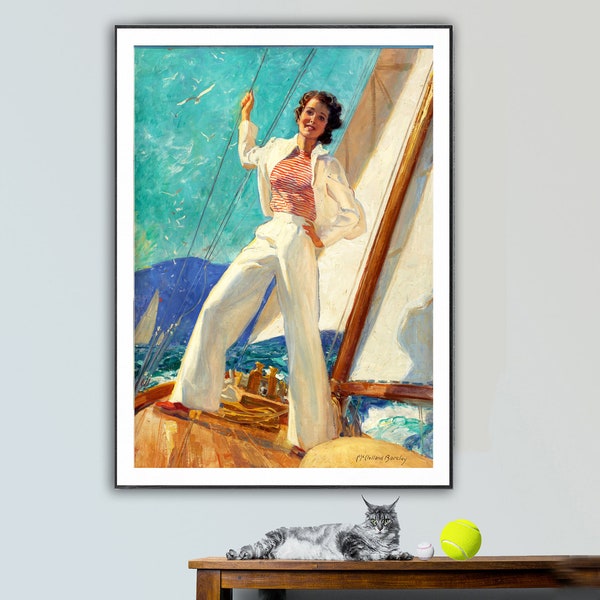 Sailing by Mcclelland Barclay Fine Art Print - Poster Paper or Canvas Print / Gift Idea / Wall Decor