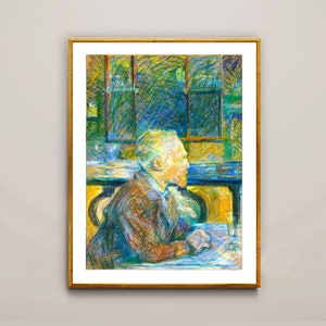 Vincent Van Gogh by Henri de Toulouse Lautrec Fine Art Print - Poster Paper or Canvas Print / Gift Idea / Wall Decor