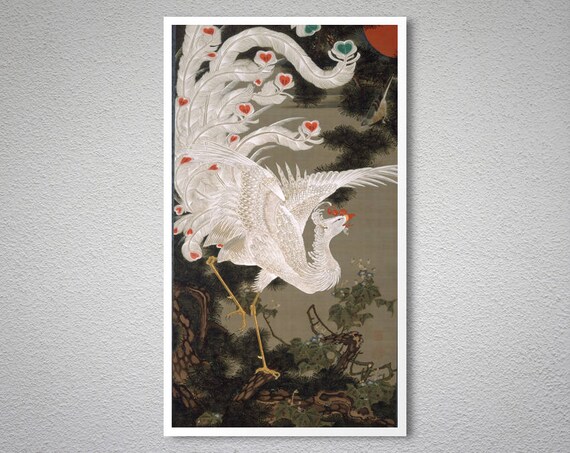 White Phoenix and Old Pine Tree by Ito Jakuchu 1766 Fine Art Ito Jakuchu Colección UT | Hombre | UNIQLO ES