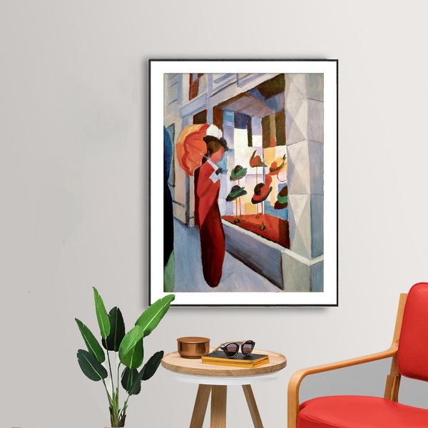 The Hat Shop par Auguste Macke Fine Art Print - Poster Paper ou Canvas Print / Gift Idea / Wall Decor