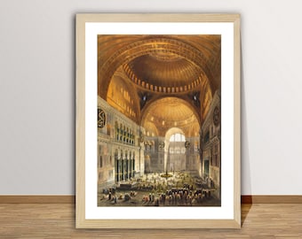 Hagia Sophia Art Print by Gaspare Fossati: Religious Wall Decor