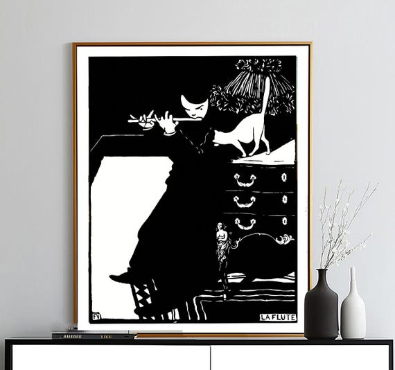 La Flute Fine Art Print di Felix Vallotton: opera musicale in